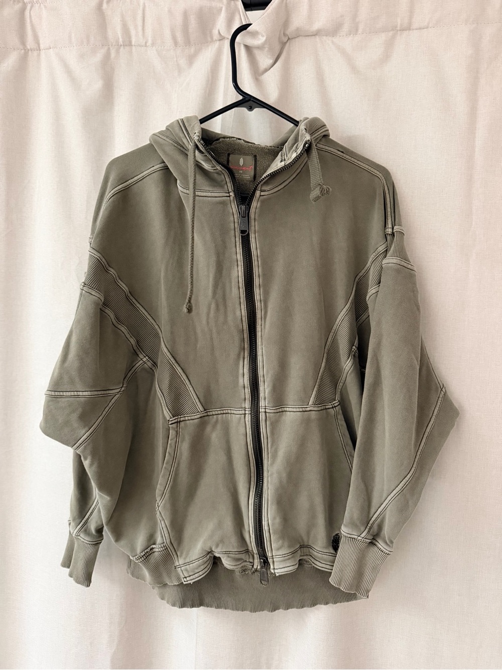 FP Movement by Free People Olive Green Full-Zip Hoodie
